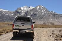 Chegando à região do Chacaltaya, na Bolívia